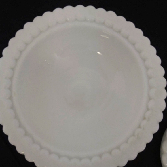Vintage White Glass Candy Dish - Picture 4 of 8